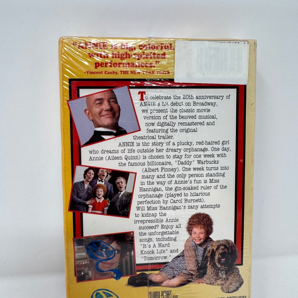 Annie VHS 1997 SEALED‎ NEW Broadway Tribute Edition Never Opened Tape - Picture 4 of 10